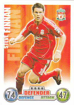Steve Finnan Liverpool 2007/08 Topps Match Attax #149